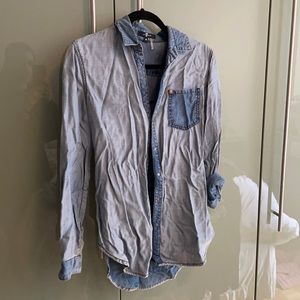 7 for all mankind denim shirt size XS